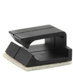 Wcl0505 Kablo Sabitleme Kelepçesi Klipsi Yapışkanlı Duvar Kablo Tutucu 16 x 15.5 x 6.4 MM Siyah 10 Adet