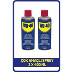 WD-40 Çok Amaçlı Temizleyici ve Yağlayıcı Sprey - 400 ml x 2 Adet | Pas Sökücü ve Koruyucu