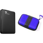 WD Elements 1TB 2.5" USB 3.0 Taşınabilir Disk (WDBUZG0010BBK-WESN) + Addison HDD-136 Kılıf