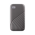 WD My Passport™ SSD 1TB,1050 MB/s Okuma, 1000 MB/s Yazma, PC ve Mac Uyumlu, Gri