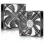WDERAIR 120mm x 25mm DC 12V bilgisayar fırçasız fan 2Pin PC kasa soğutma 2'li paket çift bilyalı rulman DIY RV buzdolabı elektronik havalandırma egzoz projeleri
