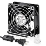 WDERAIR EC 80mm x 25mm Küçük 3 Inç Muffin Eksenel Soğutma Fanı 110V 120V 220V 240V Çift Top DIY Elektronik Ekipmanları PC Kasa Kabine Kuluçka Teraryum Havalandırma Egzoz Projesi
