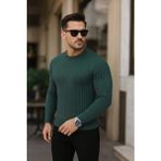 WE AND ME Erkek Slim Fit Dar Kesim Triko Kazak - Yeşil - 2XL