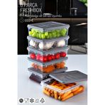 We House 6 Lı Set Freshbox Mikrodalga Ve Difrize Uygun Saklama Kabı Set 3 - X6 0,6 Lt