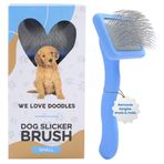 We Love Doodles Küçük Köpekler için Dilimleyici Fırça - Evcil Hayvan Tüyleri için Köpek Karalama Fırçası Küçük Köpek Fırçası - Küçük Köpekler için Yavru Köpek Fırçası - Mini Köpek Fırçası - Goldendoodle Küçük Köpekler için Uzun Pin Fırçası