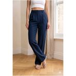 we-rayss Wide Leg - Geniş Paça Kadın Kumaş Pantolon Yeni Sezon - Lacivert