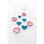 WE3D Romantik Kalpler Polimer Kil Seramik Hamuru Kalıp Seti 1,5-3cm