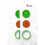 WE3D Yaz Aşkı - Limon Dilimi Polimer Kil Seramik Hamuru Kalıp ve Damga Seti - 4cm