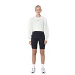 Wear Three Points Kadın Jolie Pis Dikiş Crop Beyaz Sweatshirt Beyaz M