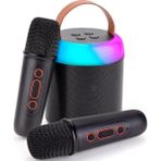 Wearfit Pro Karaoke Hoparlör 1 Mikrofonlu Taşınabilir Rgb Işıklı Ses Efektli USB Fm Radyo Sd Kart Destekli - Siyah