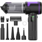 Wearfitpro WR151 18000PA Hava Üfleme ve Emiş Güçlü Mini Kablosuz Araç Içi Elektrikli Süpürge Hava Üfleme Makinesi - Siyah