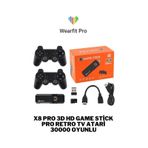 Wearfitpro X8 Pro Retro Tv Atari 30000 Oyunlu Siyah Joystickli Oyun Konsolu