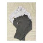 Wearflawless Kadın 2 Li Uzun Kollu Fitilli Balıkçı Yaka Örme Kaşkorse Bluz
