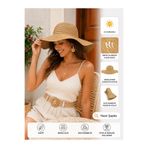 Wearflawless Kadın Hasır Şapka, Geniş Kenarlı Yazlık Plaj Şapkası, UV Korumalı Trend Hasır Şapka, Tatil Şapkası