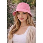 Wearflawless Kadın Pembe Bucket Şapka, Yazlık Kova Şapka, Günlük Bucket/Fisher Şapka