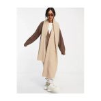 Wearflawless Unisex Sade Kalın Yumuşak Bej Atkı