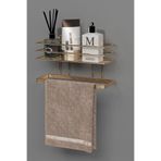 wearme Banyo Mutfak Duvar Düzenleyici Organizer Havluluk Yapışkanlı Banyo Rafı Şampuanlık Havluluklu Raf