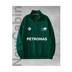 WEARTEX Yarım Fermuarlı 2 İplik BMW Petronas Baskılı Haki Sweatshirt