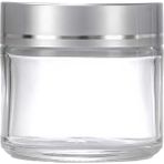 Weather Forecast 50 ml Boş Şeffaf Cam Seyahat Krem ve Organizer Kavanozu Kozmetik Kutu - Gri - 1 Adet