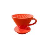 Weather Forecast CIN894 V60 Dripper Seramik Kulplu Kırmızı Kahve Demleyici