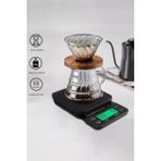 Weather Forecast Dijital Hassas Kahve Terazi Zaman Ayarlı Kahve Dripper Tartı 3 kg / 0.1 gr THR389 - Siyah