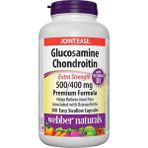 Webber Naturals Glukozamin Kondroitin ve D3 Vitamini, Ekstra Güçlü, 500/400 Mg, Premium Formül, 300 Kolay Yutulabilir Kapsül - 500 Gram