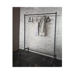 Webburada 138 cm Siyah Metal Konfeksiyon Askısı Konfeksiyon Elbise Askılığı Eşek Askılık Ayaklı Askılık Metal