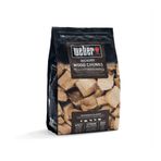 Weber Hikori ağacı Chunks (1,5 kg paket) – tavuk, domuz, yabani ve sığır tütsülemek için, yoğun, hafif tatlı aroma,%100 doğal ahşap (17619)