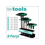 Weber Tools T Saplı Top Başlı 8 Parça Metrik Allen Seti