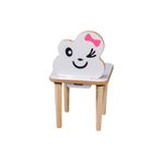 webkapinda Çocuk Sandalye Ahşap Çocuk Sandalyesi 1 Adet Pembe Sticker Ahşap Konik Ayak