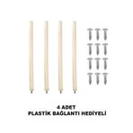 Weblonya Ahşap Sehpa Ayağı Dresuar Masa Ayağı 45 cm 8081