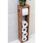 Weblonya Ahşap Tuvalet Kağıtlığı Modern Tasarım 15 cm Genişlik 65 cm Yükseklik