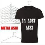 Weblonya Metal Elbise Askısı 24 Adet Şık ve Kullanışlı Kıyafet Askısı Seti