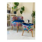 WEBPANYA Çay Seti Tekli Koltuk Berjer Ve Puf Takımı (SALON, BALKON, OFİS) 2 Li Takım