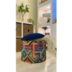 WEBPANYA Handmade X Large Sandıklı Silindir Dekoratif Pufidik Puf Bench