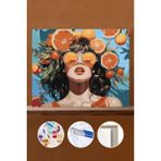 WebStyle Sayılarla Boyama Seti Çerçeveli Kasnaklı Meyve Esintisi 50X65 cm