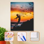 WebStyle Sayılarla Boyama Seti Kasnaklı Aşka Veda 40 x 50 cm