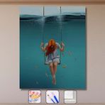 WebStyle Sayılarla Boyama Seti Kasnaklı Balıklar ve Salıncak 60 x 75 cm