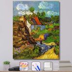 WebStyle Sayılarla Boyama Seti Kasnaklı Köy Yaşamı 60 x 75 cm