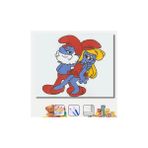 WebStyle Sayılarla Boyama Seti Kasnaklı Şirin Baba ve Şirine 50 x 65 cm