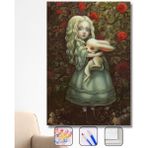 WebStyle Sayılarla Boyama Seti Kasnaklı Tavşanlı Kız 2 60 x 75 cm