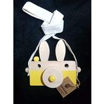 websunday Ahşap Dekoratif Oyuncak Tavşan Fotoğraf Makinesi, Askılı Sevimli Oyuncak, Duyusal Oyuncak, Eğitici Oyuncak, Hayvan Oyuncakları, 1 +2 +3 Yaş Kız Erkek Bebek Çocuk Hediyelik Oyuncak. (Civciv Sarısı)