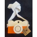 websunday Ahşap Kamera Oyuncağı, Çocuk Ahşap Kamera Oyuncak Yürümeye Başlayan Bebekler için Çocuk Odası Asılı Dekorlar Fotoğraflanan Sahne Çocuk Çocuk Odası Asılı Dekor Hediye (Turuncu)