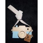 Websunday Ahşap Oyuncak Fotoğraf Makinesi - Bebek Mavisi - Renkli