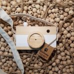 Websunday Ahşap Oyuncak Hediyelik Fotoğraf Makinesi - Beyaz