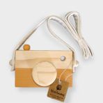 Websunday ahşap Waldorf Fotoğraf Makinesi, Eğitici Bebek Kamera Oyuncağı 2 3 4 5 6 Yaş Erkek Kız-Hardal1 Adet - Sarı