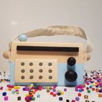Websunday El Yapımı Ahşap Oyuncak Bebek Mavisi Baby Radyo