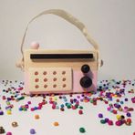 Websunday El Yapımı Ahşap Oyuncak Pembe Baby Radyo