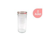 Weck 1040 ml Silindir Cam Kavanoz Seti (2 Adet)