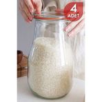 Weck 2700 ml Cam Kavanoz Lale Serisi Seti 4 Adet